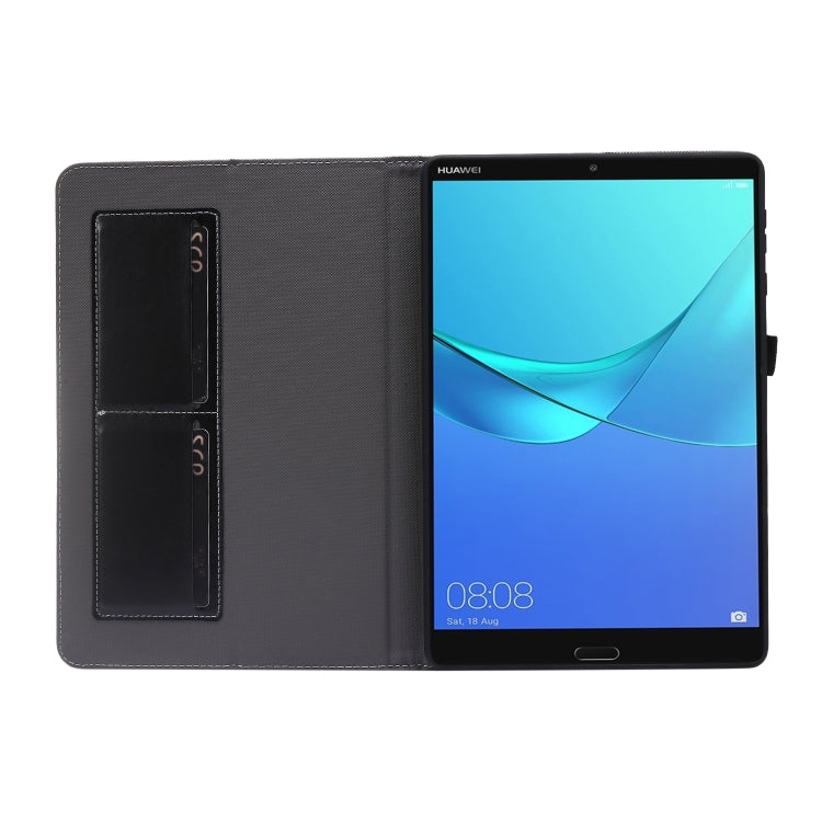Black PU leather folio with card slots and tablet pocket