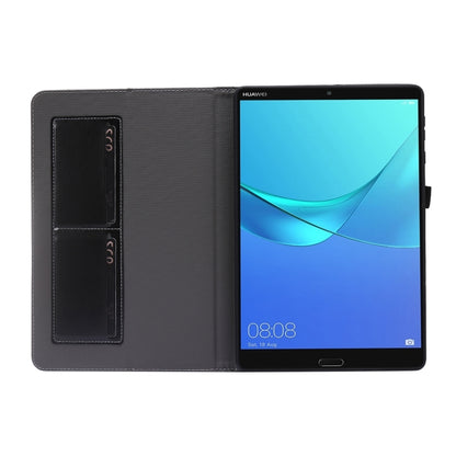 Black PU leather folio with card slots and tablet pocket