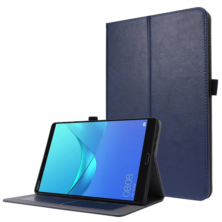 Navy PU leather tablet case with folio stand and card holder