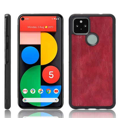 For Google Pixel 5 Shockproof Sewing Cow Pattern Skin PC + PU + TPU Case, For Google Pixel 5