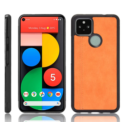 For Google Pixel 5 Shockproof Sewing Cow Pattern Skin PC + PU + TPU Case, For Google Pixel 5