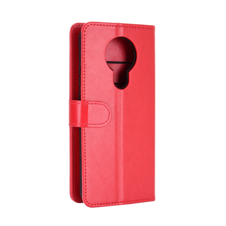 Red flip protective phone case with camera cutout and strap for Nokia 3.4