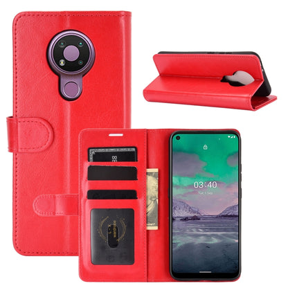 Red flip protective case with card holder pockets and phone front cover for Nokia 3.4