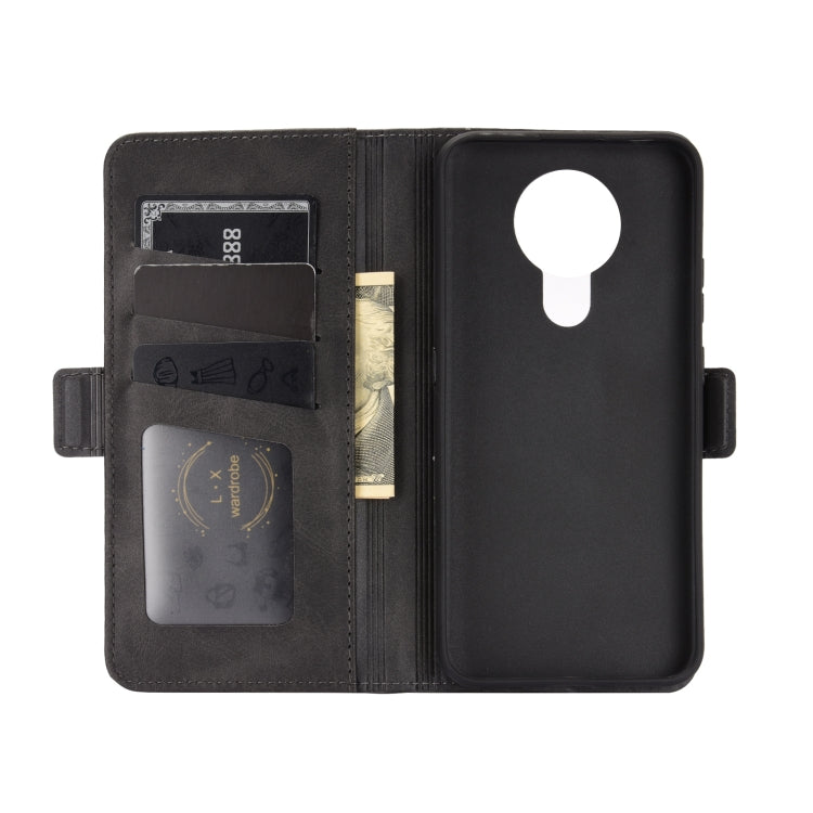 Black wallet flip phone case with card slots and large interior pocket