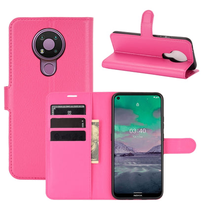 Pink flip wallet case for Nokia 3.4 with card slots and stand cover
