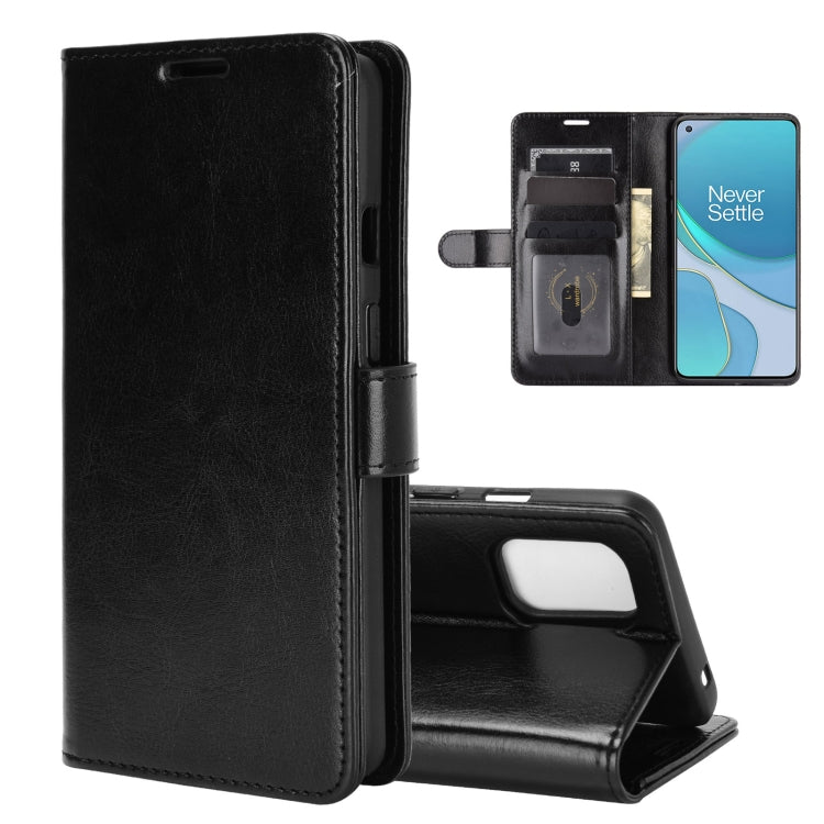 Black wallet flip phone case with card slots and holder, open to show kickstand