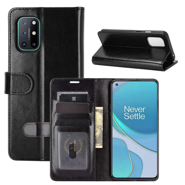 Black wallet flip phone case with card slots, phone installed and flap open