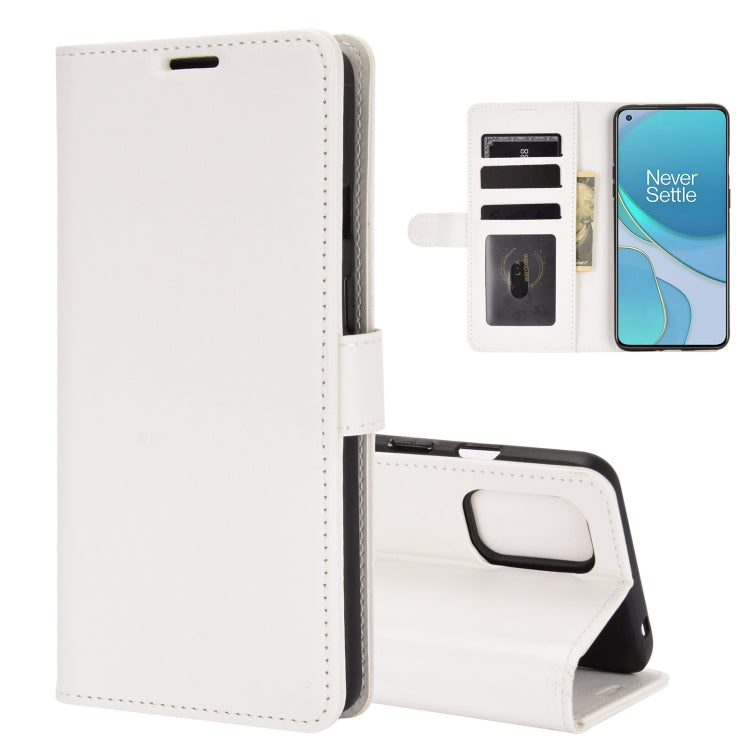 White wallet flip phone case with card slots and holder, phone installed