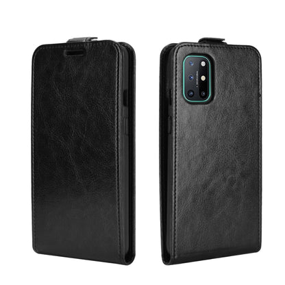 Black flip leather case shown front and back with camera cutout