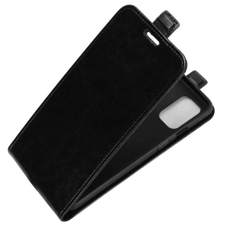 Black flip leather phone case with folio cover and front cutouts