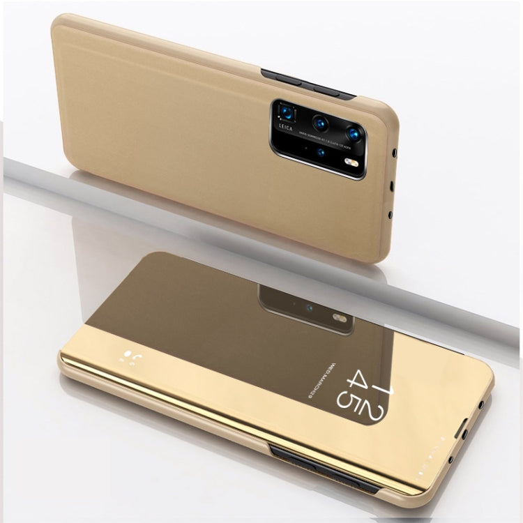 Tan flip leather phone case with mirror window and card holder