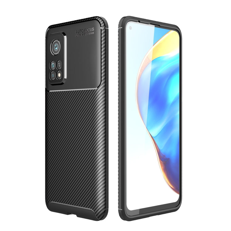 Carbon Fiber Texture Shockproof TPU Case, For Xiaomi Mi 10T Pro