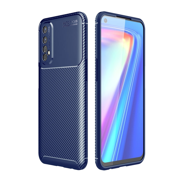 For Huawei Y7a / P smart 2021 Carbon Fiber Texture Shockproof TPU Case
