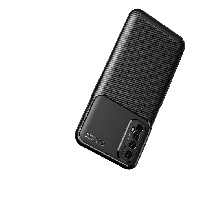 For Huawei Y7a / P smart 2021 Carbon Fiber Texture Shockproof TPU Case
