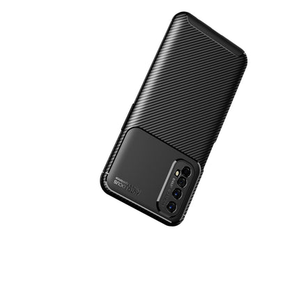 For Huawei Y7a / P smart 2021 Carbon Fiber Texture Shockproof TPU Case