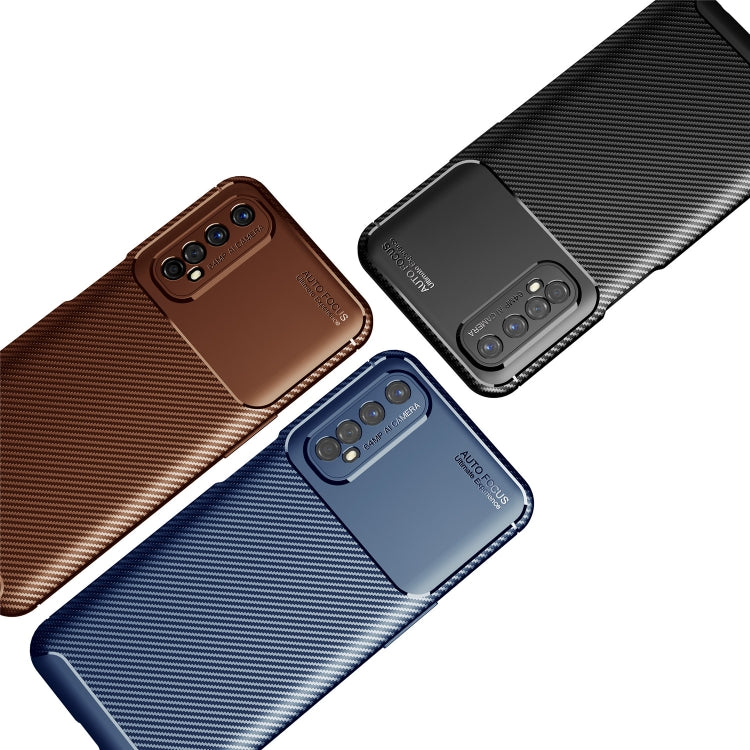 For Huawei Y7a / P smart 2021 Carbon Fiber Texture Shockproof TPU Case