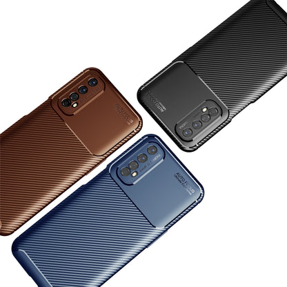 For Huawei Y7a / P smart 2021 Carbon Fiber Texture Shockproof TPU Case