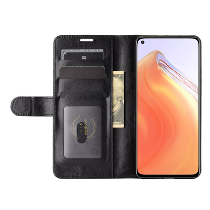 Black folio flip phone wallet case with card slots and fold-over cover