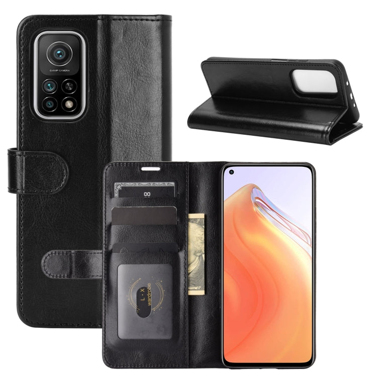 Black folio flip protective phone case with camera cutout and card pocket