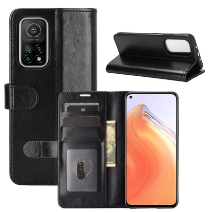 Black folio flip protective phone case with camera cutout and card pocket