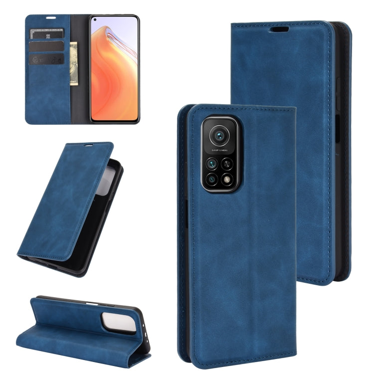 For Xiaomi Mi 10T / 10T Pro Retro-skin Business Magnetic Suction Leather Case with Holder & Card Slots & Wallet, For Xiaomi Mi 10T / 10T Pro, For Xiaomi Mi 10T