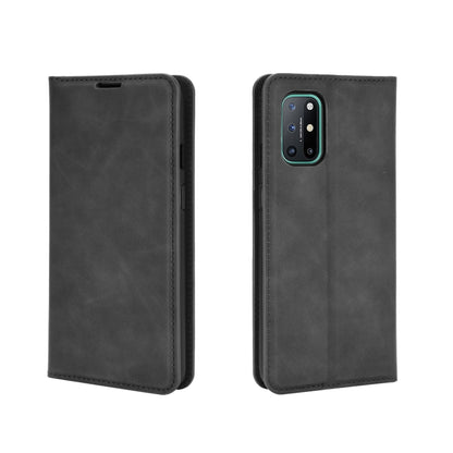 Dark gray leather wallet phone case with magnetic flip cover and phone cutout
