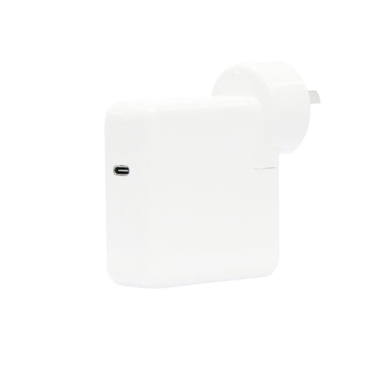 White USB-C travel charger with detachable plug foot and charging port
