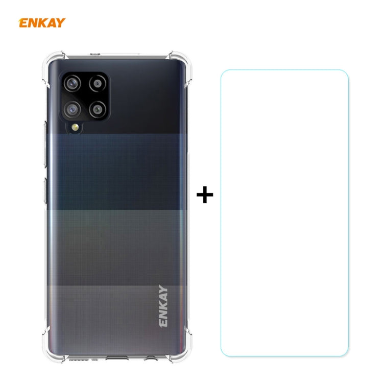 Hat-Prince ENKAY Clear TPU Shockproof Case Soft Anti-slip Cover + 0.26mm 9H 2.5D Tempered Glass Protector Film, For Motorola Moto G9 Plus, For Motorola Moto G9 / G9 Play, For Samsung Galaxy A42 5G, For Samsung Galaxy M31s, for Sony Xperia 5 II         ...