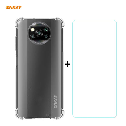 Hat-Prince ENKAY Clear TPU Shockproof Case Soft Anti-slip Cover + 0.26mm 9H 2.5D Tempered Glass Protector Film, For Motorola Moto G9 Plus, For Motorola Moto G9 / G9 Play, For Samsung Galaxy A42 5G, For Samsung Galaxy M31s, for Sony Xperia 5 II         ...