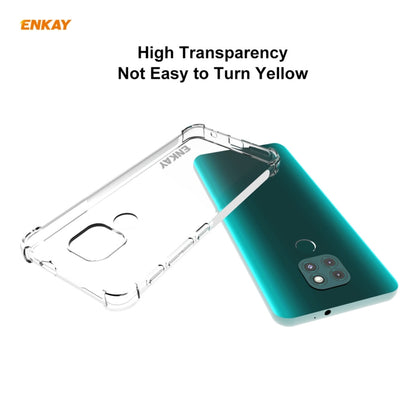 Hat-Prince ENKAY Clear TPU Shockproof Case Soft Anti-slip Cover + 0.26mm 9H 2.5D Full Glue Full Coverage Tempered Glass Protector Film, For Motorola Moto G9 / G9 Play, For Xiaomi Redmi 9A, For Xiaomi Redmi 9C, For Samsung Galaxy M51                    ...