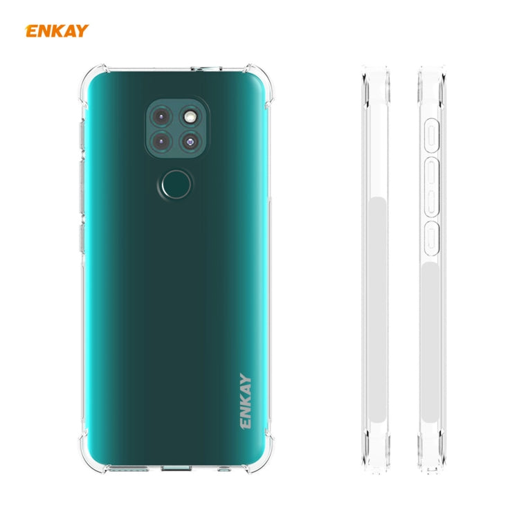 Hat-Prince ENKAY Clear TPU Shockproof Case Soft Anti-slip Cover + 0.26mm 9H 2.5D Full Glue Full Coverage Tempered Glass Protector Film, For Motorola Moto G9 / G9 Play, For Xiaomi Redmi 9A, For Xiaomi Redmi 9C, For Samsung Galaxy M51                    ...