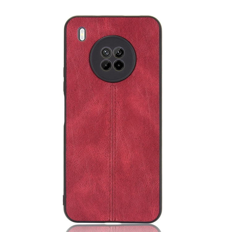 For Huawei Y9a Shockproof Sewing Cow Pattern Skin PC + PU + TPU Case