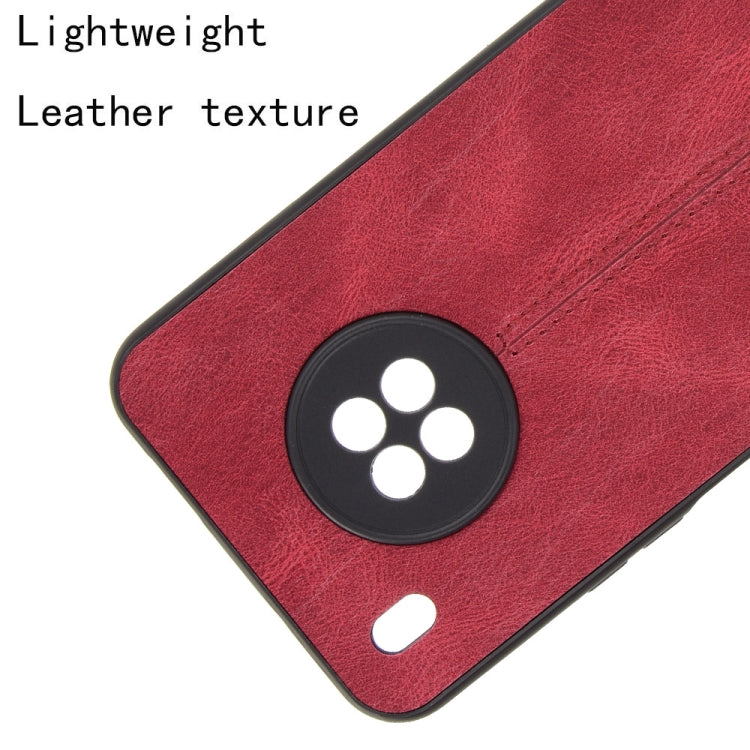 For Huawei Y9a Shockproof Sewing Cow Pattern Skin PC + PU + TPU Case