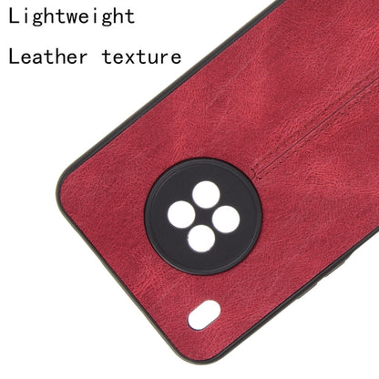 For Huawei Y9a Shockproof Sewing Cow Pattern Skin PC + PU + TPU Case