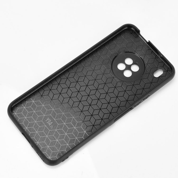 For Huawei Y9a Shockproof Sewing Cow Pattern Skin PC + PU + TPU Case