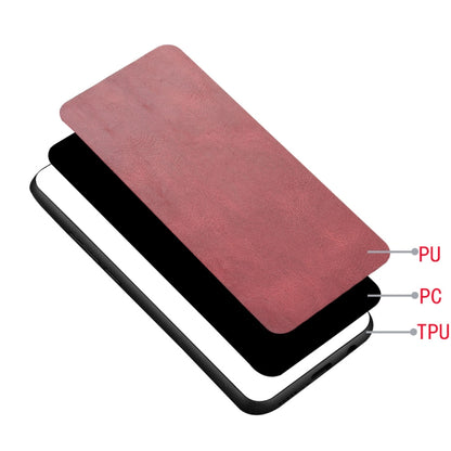 For Huawei Y9a Shockproof Sewing Cow Pattern Skin PC + PU + TPU Case