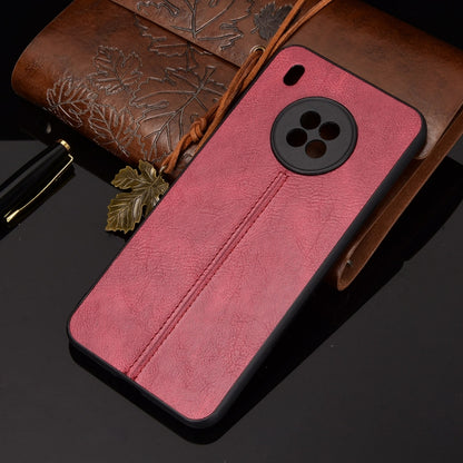 For Huawei Y9a Shockproof Sewing Cow Pattern Skin PC + PU + TPU Case