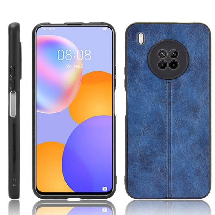 For Huawei Y9a Shockproof Sewing Cow Pattern Skin PC + PU + TPU Case