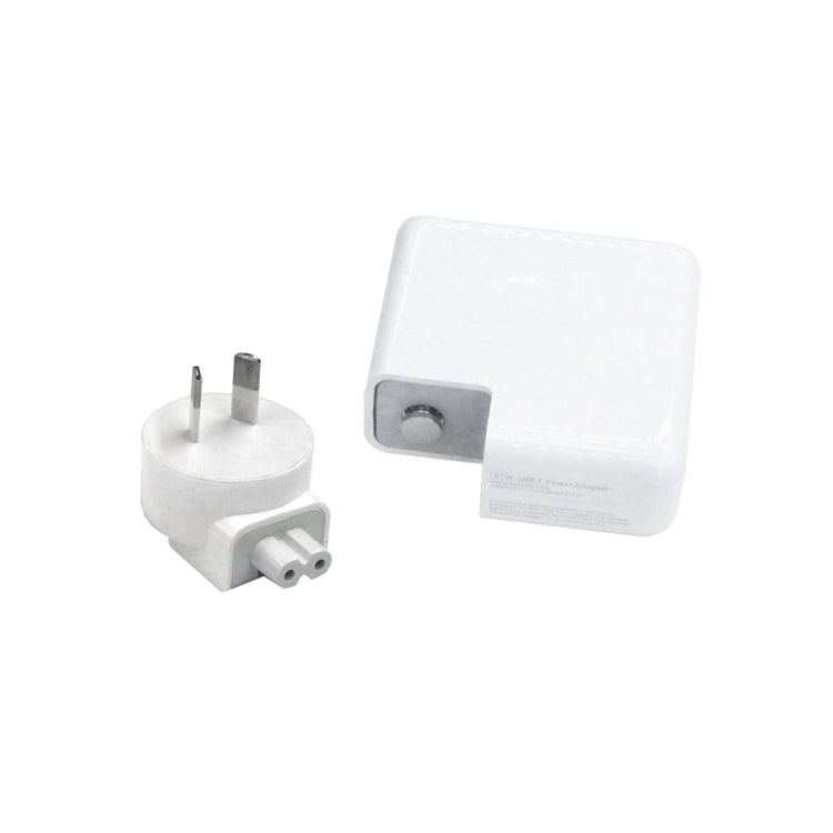 White AU plug power adapter with detachable plug prongs