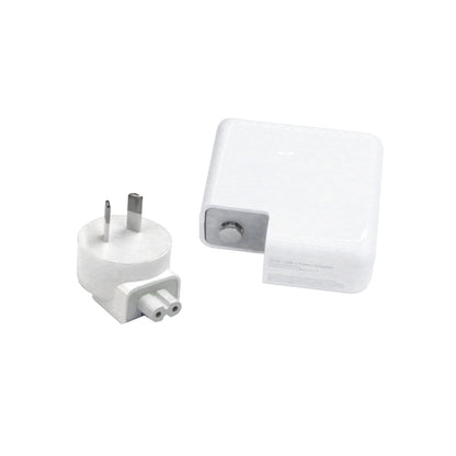 White AU plug power adapter with detachable plug prongs