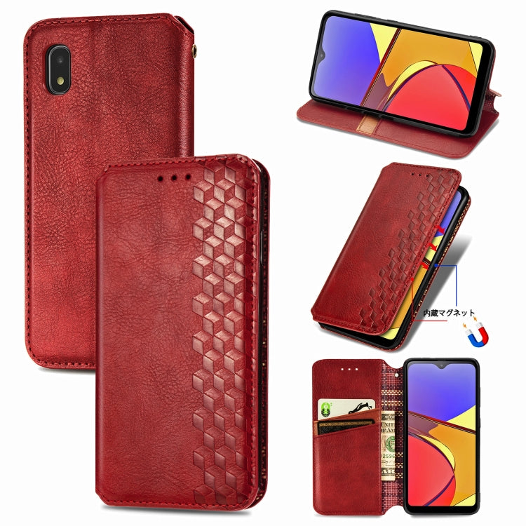 Cubic Grid Pressed Horizontal Flip Magnetic PU Leather Case with Holder & Card Slots & Wallet, For OnePlus 8T, For Xiaomi Mi 10T / Redmi K30S, For Samsung Galaxy A21 (JP Version), For Nokia 2.4, For vivo Y20