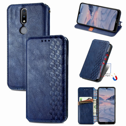 Cubic Grid Pressed Horizontal Flip Magnetic PU Leather Case with Holder & Card Slots & Wallet, For OnePlus 8T, For Xiaomi Mi 10T / Redmi K30S, For Samsung Galaxy A21 (JP Version), For Nokia 2.4, For vivo Y20