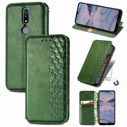 Cubic Grid Pressed Horizontal Flip Magnetic PU Leather Case with Holder & Card Slots & Wallet, For OnePlus 8T, For Xiaomi Mi 10T / Redmi K30S, For Samsung Galaxy A21 (JP Version), For Nokia 2.4, For vivo Y20