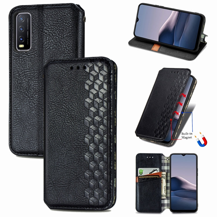 Cubic Grid Pressed Horizontal Flip Magnetic PU Leather Case with Holder & Card Slots & Wallet, For OnePlus 8T, For Xiaomi Mi 10T / Redmi K30S, For Samsung Galaxy A21 (JP Version), For Nokia 2.4, For vivo Y20
