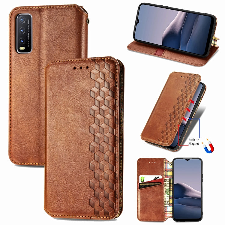 Cubic Grid Pressed Horizontal Flip Magnetic PU Leather Case with Holder & Card Slots & Wallet, For OnePlus 8T, For Xiaomi Mi 10T / Redmi K30S, For Samsung Galaxy A21 (JP Version), For Nokia 2.4, For vivo Y20