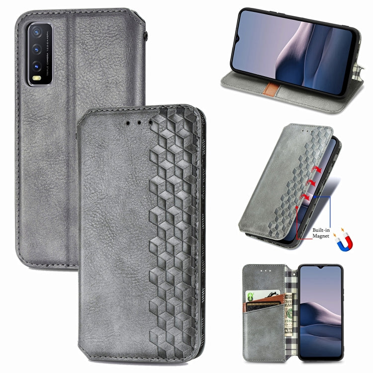 Cubic Grid Pressed Horizontal Flip Magnetic PU Leather Case with Holder & Card Slots & Wallet, For OnePlus 8T, For Xiaomi Mi 10T / Redmi K30S, For Samsung Galaxy A21 (JP Version), For Nokia 2.4, For vivo Y20
