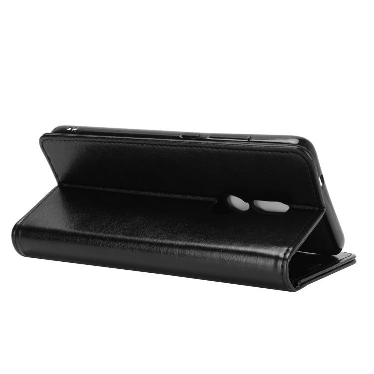 Black folio flip wallet-style phone case with horizontal stand