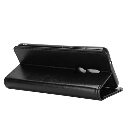 Black folio flip wallet-style phone case with horizontal stand