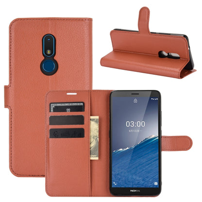 Brown leather flip phone case with card slots and magnetic stand cover