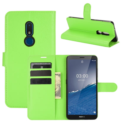 Green leather flip phone case with card slots and fold-out stand